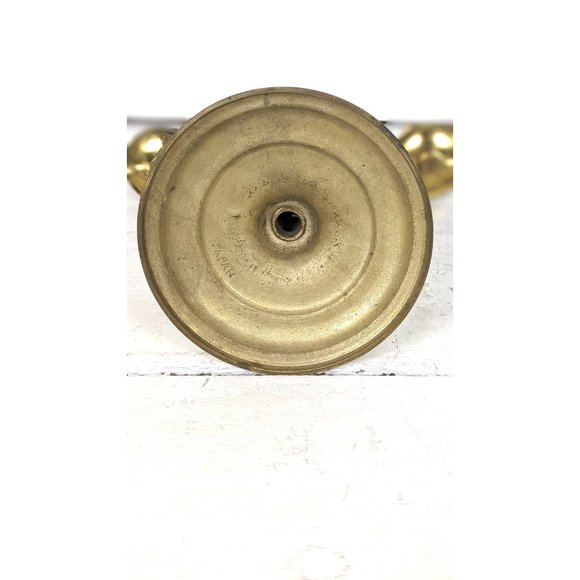 Vintage distressed brass 3 taper candle candelabra - Picture 6 of 6